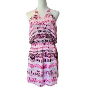 PARKER nwt pink cosmos faux wrap dress size medium